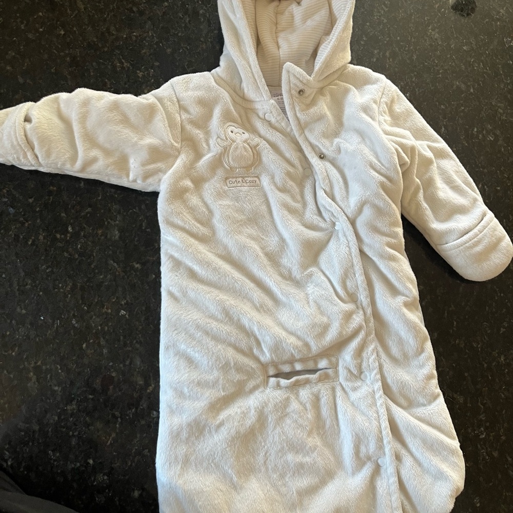 Carter's White Plush Snow Sack